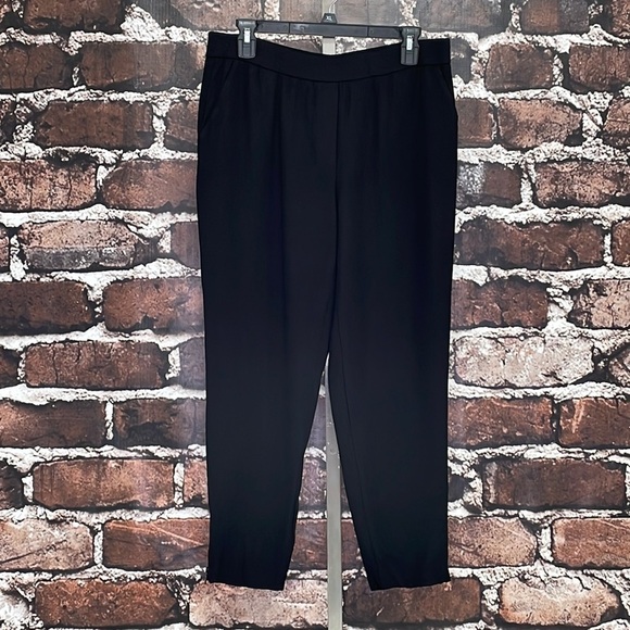 Classiques Entier Pants Black Tapered Trousers Ankle Zip Size Medium - Picture 2 of 12